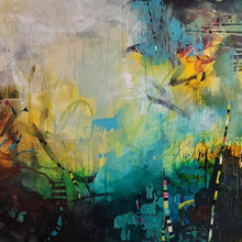 "Exuberances" by Kersteen A. Anderson, Acrylic and Collage on Canvas