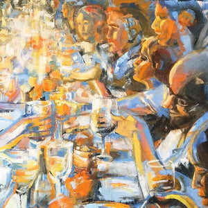 "Cheers" by Anne Harkness, Oil on Canvas