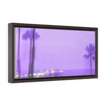 Palm Trees Pier Horizontal Framed Premium Gallery Wrap Canvas
