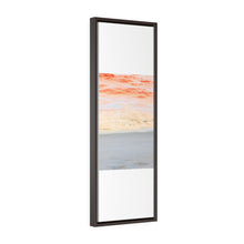 Ocean Water Red Beach Vertical Framed Premium Gallery Wrap Canvas