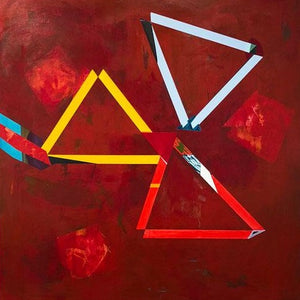 "Red Option #3" by Barbara Bachner, Acrylic on Linen
