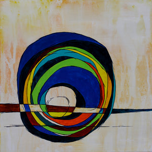 "Round Not Square" by Brenda Allison, Acrylic on Canvas