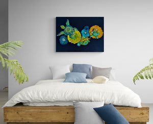 "Reef Delight" by Camille Woods, Mixed Media on Metal