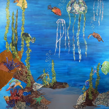 "Dancers of The Sea" by Camille Woods, Mixed Media on Canvas