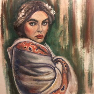 "Babushka" by Cara Grace, Oil on Canvas