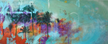 "Sunset Palms" by Carson James, Mixed Media on Canvas