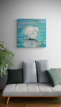 "Snowy Egret" by Laura Curtin, Oils on Canvas