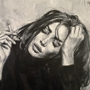 "Christy Turlington" by Daria Rodriguez, Oil on Canvas