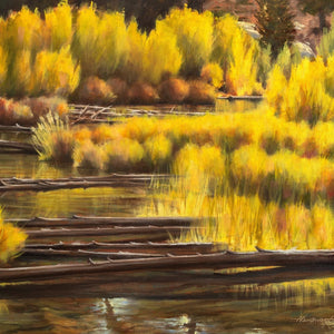 "Logjam" by Terry Houseworth, Oil on Canvas