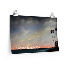 Premium Matte horizontal poster of a painting of Laguna Beach