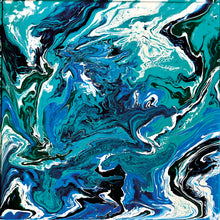 "Go with the Flow series - the Ocean" by  Natalia Schäfer, Acrylic on Gesso Board