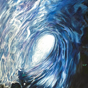 "Eye of The Blue Lion" by Howard Kirk, Oil on Canvas