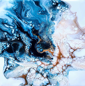 "Fluid No. 1 " By Cathrine Jonsson, Acrylic on Canvas