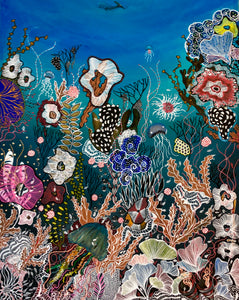 Deep Sea Paradise by Veronica Wong, Mixed Media on Canvas