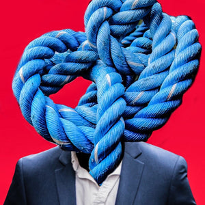 Blue Knotted Head by Glen Ellis, Digital Art on Canvas