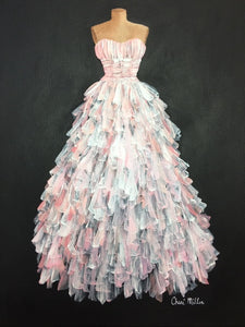 Vintage Pink Fluff by Cheri Miller, Acrylic on Canvas