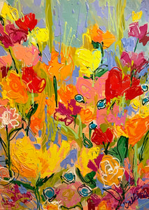Flower Jazz by Dave Calkins, Acrylic on Canvas