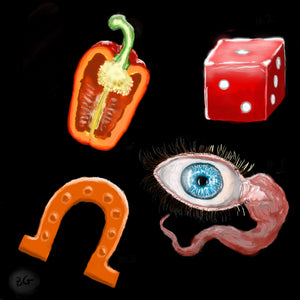 "Eye Dice Lucky Peppers" by Bryce Green, Digital Painting