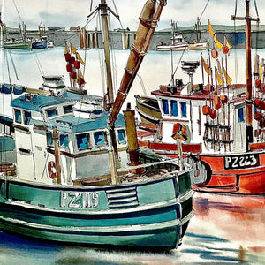 "Fisherman’s Wharf" by James Pearce, Giclée on Hard D'Arches Fine Art Paper
