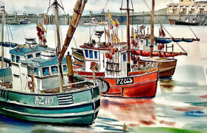 "Fisherman’s Wharf" by James Pearce, Giclée on Hard D'Arches Fine Art Paper
