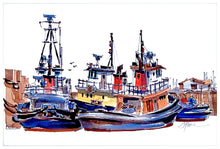 "Three Tugs" by James Pearce, Giclée on Hard D'Arches Fine Art Paper