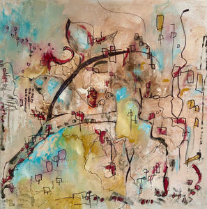 "Ruminations" by Jordan Vix, Mixed Media on Canvas