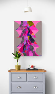 "Pink Point Ripple" by Kate Segal, Digital Mixed Media Giclée on Canon Satin Photo Paper