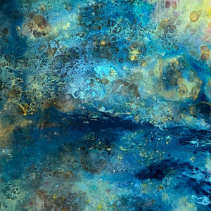 "Lagoon - Element s Series-Water" by  Natalia Schäfer, Mixed Media on Canvas