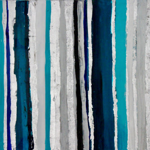 "Blue Light" by May Attar, Mixed Media on Canvas