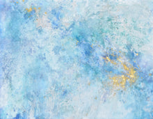 "LXXXXIV (94) - Blue" by Minako Yamano Zienowicz, Mixed media on Wood Panel