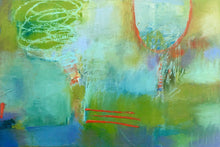 "A Very Green Day" by Mira M. White, Mixed Media on Canvas
