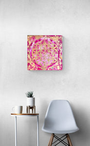 "Flower of Life - Integrity" by  Natalia Schäfer, Acrylic, Metal on Canvas