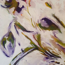 "The Crocus Bows Before the Snow" by Kathy Nettles, Mixed Media on Canvas