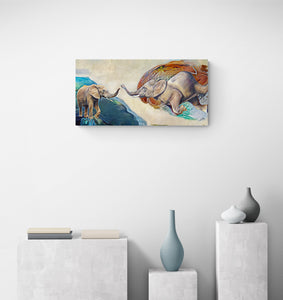 "The Creation of Elephant" by Jennifer Page, Digital Painting on Canvas