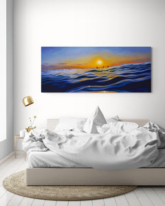 "Sunset Surf" by Grant Pecoff, Giclee on Canvas
