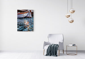 "Portofino Boat Reflections" by Grant Pecoff, Giclee on Canvas
