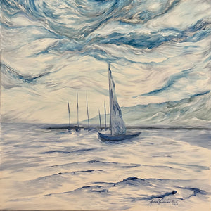 "Geneva Waters" by Andrea Vardanian-Reish, Oils on Canvas