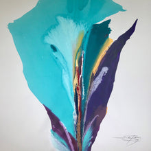 "Teal Rio De Colores' #3B" by Robert Schoenfeld, Acrylic on Canvas