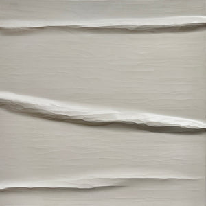 "Calm Diptych" by Roberta Ahrens, Cracked Linen Sculpture