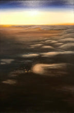 "Sunset from an Airplane" by Karen Sarrow, Oils on Canvas
