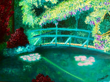 "Pont I au Jardin a Giverny" by Silvi Leroux, Oils on Canvas