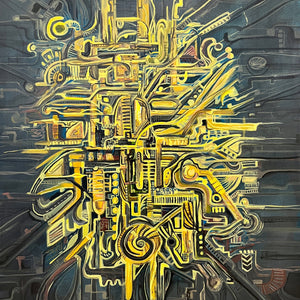 "Brass Crescendo" by Loris Solic, Acrylic on Canvas
