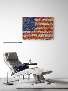 "Betsy Ross" by Terri Louise Durham, Mixed Media on Canvas