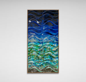 "Waves of Light" by Tony Meehleis, Mixed media on Panels