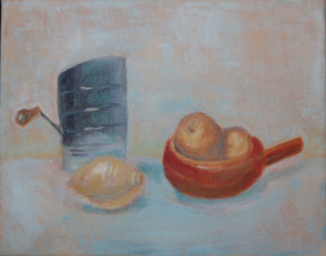 "Still Life with Lemon" by Cynthia Uden, Oil on Canvas