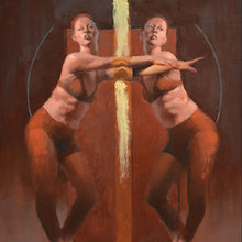 Duo 13 by Cathy Locke, Oil on Panel (Framed)