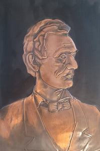 "Lincoln" by Walter C. Little, Copper and Acrylic on Panel