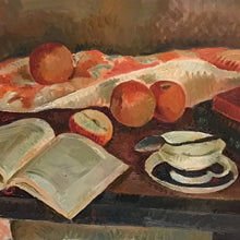 "Still Life with Books" by Hana Vater, Oil on Canvas