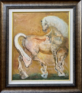 "White Horse" by Luong Van Ty, Oil on Canvas