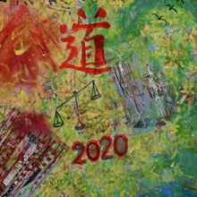 "The Year 2020" by Vivian Wenhuey Chen, Oil, Acrylic, collage & Mixed Media on Canvas